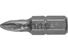 Бита ЗУБР МАСТЕР 26003-1-25-2  кованая CrMo C 1/4'' PZ1 25мм 2шт