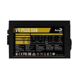 Блок питания Aerocool ATX 550W VX-550 PLUS (24+4+4pin) 120mm fan 3xSATA RTL