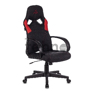 Кресло игровое Zombie RUNNER черный/красный текстиль/эко.кожа крестовина пластик