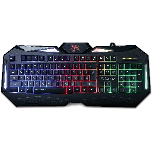 Клавиатура Qumo Spirit, проводная, 104 клавиши, встроенная радужная подсветка.