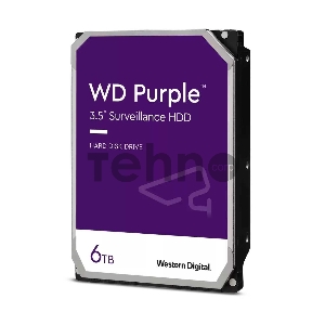 Жесткий диск Western Digital Original SATA-III 6Tb WD63PURZ Video Streaming Purple (5640rpm) 256Mb 3.5