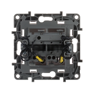 Выключатель 2-клавишный с подсветкой, на винтах, 10АХ, бел. ETIKA 