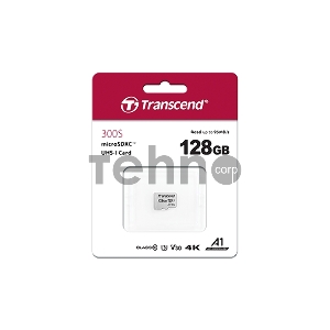 Флеш карта microSD 128GB Transcend microSDXC Class 10 UHS-I U3, V30, A1, (без адаптера), TLC