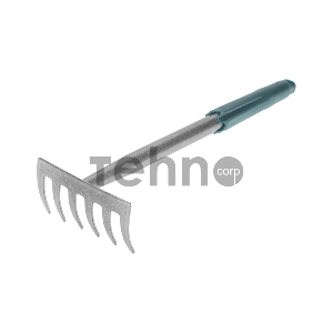 Грабли 6 прямых зубьев с металлической ручкой ЧЕТЫРЕ СЕЗОНА