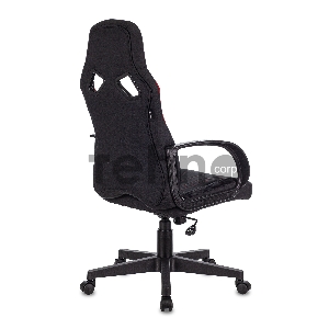 Кресло игровое Zombie RUNNER черный/красный текстиль/эко.кожа крестовина пластик