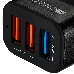 Зарядное устройство CANYON Universal 3xUSB car adapter(1 USB with Quick Charger QC3.0), Input 12-24V, Output USB/5V-2.1A+QC3.0/5V-2.4A&9V-2A&12V-1.5A, with Smart IC, black rubber coating+black metal ring+QC3.0 port with blue/other ports in orange,  66*35.2*25.1mm, 0.025kg, фото 1