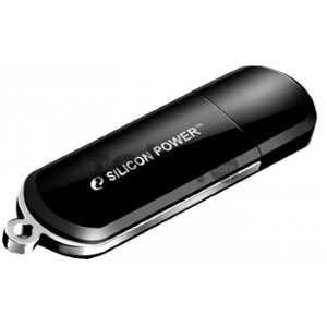 Флеш Диск Silicon Power 64Gb LuxMini 322 SP064GBUF2322V1K USB2.0 черный