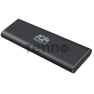 USB 3.1 Type-C  Внешний корпус M.2 NVME (M-key)  AgeStar 31UBNV1C (GRAY), алюминий, черный