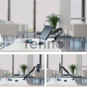 Кронштейн (держатель) ONKRON G80 для монитора 13-32 дюймов настольный, чёрный