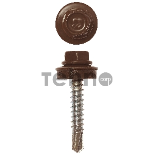 Саморезы СКД кровельные, RAL 8017 шоколадно-коричневый, 29 х 4.8 мм, 400 шт, для деревянной обрешетки, ЗУБР Профессионал