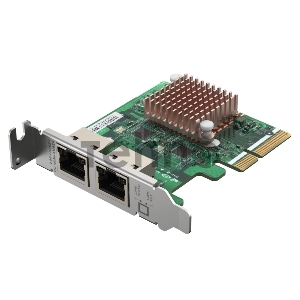 Сетевая карта QNAP QXG-2G2T-I225 2-port 2.5 GbE network expansion card, Controller I225-LM,  PCIe Gen2 x2, 3 x Brackets included (Full-height, Low-profile and Specialized for QNAP NAS)