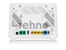 Роутер Wi-Fi  VDSL2/ADSL2+ Zyxel DX3301-T0, 2xWAN (GE RJ-45 и RJ-11), Annex A, profile 35b, 802.11a/b/g/n/ac/ax (600+1200 Мбит/с), EasyMesh, 4xLAN GE, 2xFXS, 1xUSB2.0