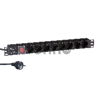 Блок розеток горизонтальный ExeGate ServerPro PDU-19H804 Al-8S-EU2.5-SW, 19