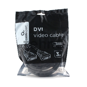 Кабель DVI-D dual link Cablexpert CC-DVI2L-BK-10, 25M/25M, 3.0м, CCS, черный, экран, феррит.кольца, пакет