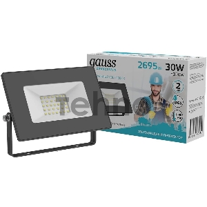 Прожектор светодиодный Elementary 30W 2695lm 4000К 200-240V IP65 черный LED