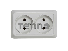 Розетка 2-м BOLLETO накл. 7102 бел. ASD / IN HOME 4680005959822