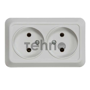 Розетка 2-м BOLLETO накл. 7102 бел. ASD / IN HOME 4680005959822