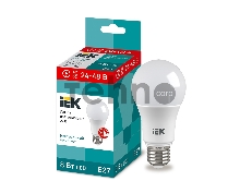 Лампа светодиодная A60 шар 8Вт 24-48В 4000К E27 (низковольтная) IEK LLE-A60-08-24-48-40-E27