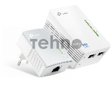 Комплект адаптеров TP-Link TL-WPA4220 KIT, AV600 Powerline с Wi-Fi N300, TL-WPA4220 (1 шт.) + TL-PA4010 (1 шт.)