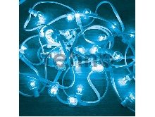 Гирлянда LED Galaxy Bulb String 10м, белый КАУЧУК, 30 ламп*6 LED СИНИЕ, влагостойкая IP65