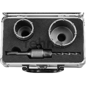 Набор коронок ЗУБР 29211-H2  по бетону с оснасткой d = 50 68мм кейс мастер