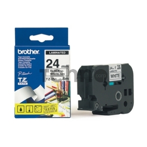 Картридж Brother TZe-251 (24мм, черный шрифт, белый фон, 8м) для P-Touch