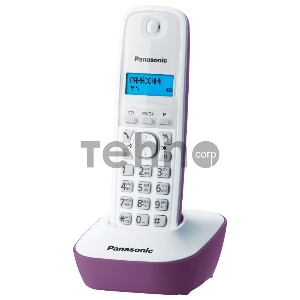 Телефон Panasonic KX-TG1611RUF (сиреневый) {АОН, Caller ID,12 мелодий звонка,подсветка дисплея,поиск трубки}