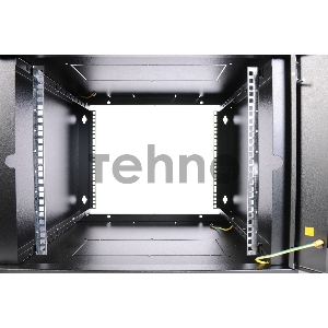 Шкаф телеком. настенный разборный 9U (600х350) дверь стекло,цвет черный (ШРН-Э-9.350-9005)