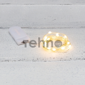 Гирлянда «Роса» с крупными каплями 2 м, 20 LED, теплое белое свечение, 2хCR2032 в комплекте NEON-NIGHT