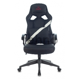 Кресло игровое Zombie DRIVER черный/белый искусственная кожа с подголов. крестовина пластик