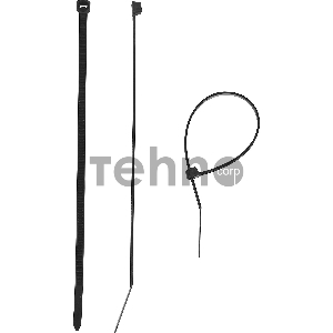 Кабельные стяжки черные КС-Ч1, 2.5 x 200 мм, 100 шт, нейлоновые, ЗУБР Профессионал