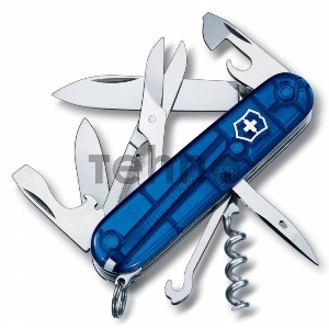Нож перочинный Victorinox Climber (1.3703.T2) 91мм 14функций синий полупрозрачный карт.коробка