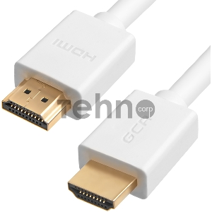 Кабель Greenconnect Кабель 0.5m v2.0 HDMI M/M белый, OD7.3mm, 28/28 AWG, позолоченные контакты, Ethernet 18.0 Гбит/с, 3D, 4K, тройной экран (GCR-HM761-0.5m)