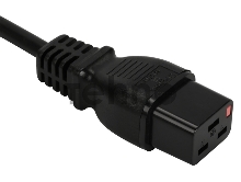 Шнур питания с блокировкой C19-C20, 3х1.5, 220В, 16А, черный, 1 метр