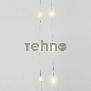 Гирлянда «Роса» с крупными каплями 2 м, 20 LED, теплое белое свечение, 2хCR2032 в комплекте NEON-NIGHT