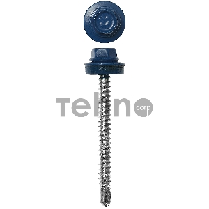 Саморезы для крепления кровельных материалов к деревянной обрешетке Зубр цвет RAL 5005 синий насыщенный, оцинкованный, 4,8x38мм, 1600шт 4-300310-48-038-5005