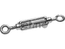 Талреп Зубр DIN 1480, кольцо-кольцо, оцинкованный, кованая натяжная муфта, М16, ТФ5, 2 шт 4-304375-16
