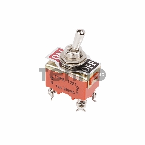Тумблер 250V 15А (4c) ON-OFF двухполюсный REXANT Тумблер 250V 15А (4c) ON-OFF двухполюсный REXANT