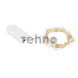 Гирлянда «Роса» с крупными каплями 2 м, 20 LED, теплое белое свечение, 2хCR2032 в комплекте NEON-NIGHT