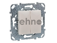 ВЫКЛЮЧАТЕЛЬ Schneider-electric MGU5.211.25ZD UNICA 2-клавишный, сх. 5, БЕЖЕВЫЙ