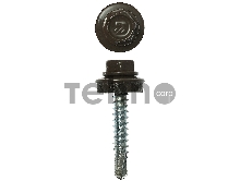 Саморезы СКД кровельные, RAL 8028 земельно-коричневый, 29 х 4.8 мм, 400 шт, для деревянной обрешетки, ЗУБР