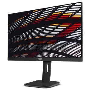 Монитор  23.8 AOC 24P1 [16:9] 1920х1080(FHD) IPS, nonGLARE, 250cd/m2, H178°/V178°, 1000:1, 50М:1, 16.7M Color, 5ms, VGA, DVI, HDMI, DP, USB-Hub, Height adj, Pivot, Tilt, Speakers, Audio out, 3Y, Black