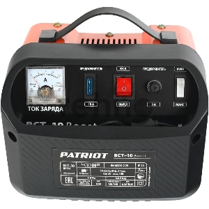 Устройство пуско-зарядное PATRIOT BCT-10 Boost  220В±15% 200Вт 12В зарядmax8.5А 20-100А/ч 4.3кг