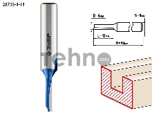 Фреза пазовая прямая Зубр ПРОФ. 28753-4-13