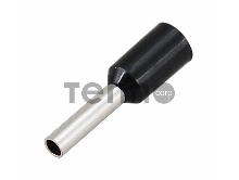 Наконечник штыревой втулочный изолированный F-8 мм 1.5 мм² (НШВи 1.5-8) черный REXANT