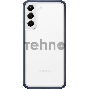 Чехол (клип-кейс) Samsung для Samsung Galaxy S22+ Frame Cover прозрачный/темно-синий (EF-MS906CNEGRU)