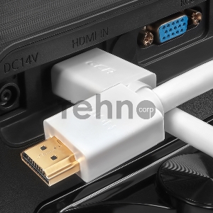 Кабель Greenconnect Кабель 0.5m v2.0 HDMI M/M белый, OD7.3mm, 28/28 AWG, позолоченные контакты, Ethernet 18.0 Гбит/с, 3D, 4K, тройной экран (GCR-HM761-0.5m)