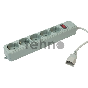 Сетевой фильтр PC Pet AP01006-E-GR 1.8м (5 розеток) серый