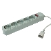 Сетевой фильтр PC Pet AP01006-E-GR 1.8м (5 розеток) серый, фото 3