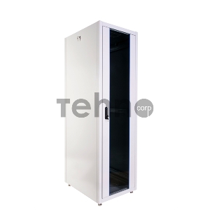 Шкаф телекоммуникационный напольный ЭКОНОМ 42U (600  800) дверь стекло, дверь металл